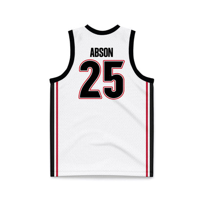 Georgia - NCAA Men's Basketball : Justin Abson - White Basketball Jersey-1
