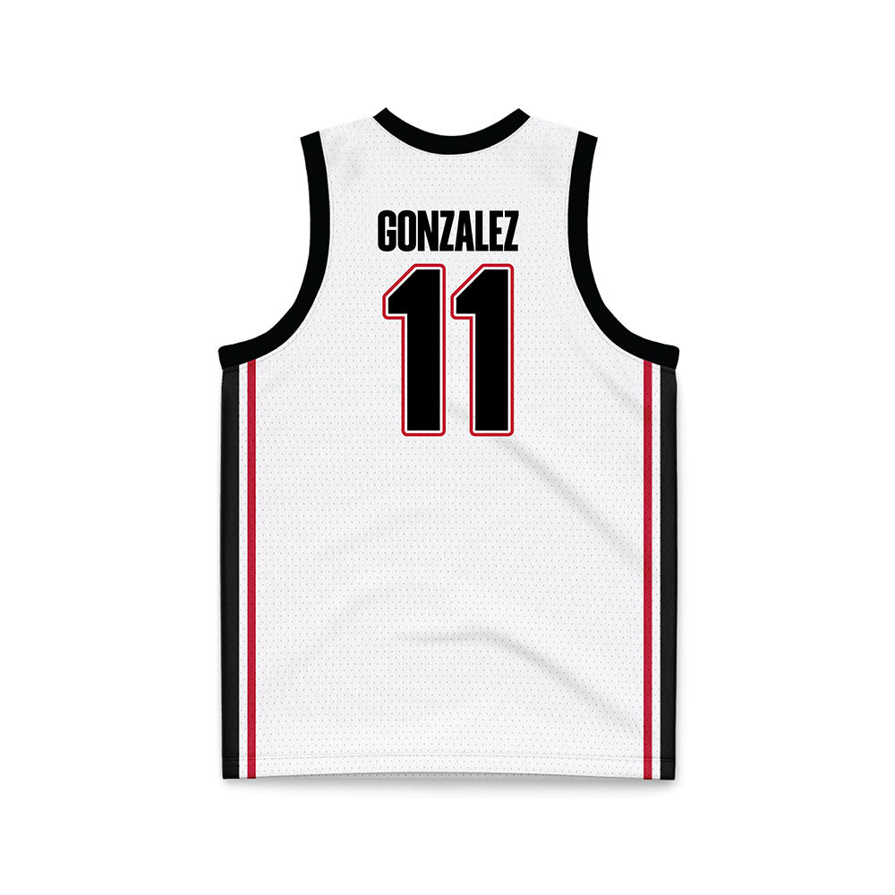 Georgia - NCAA Women's Basketball : Enjulina Gonzalez - White Basketball Jersey-1