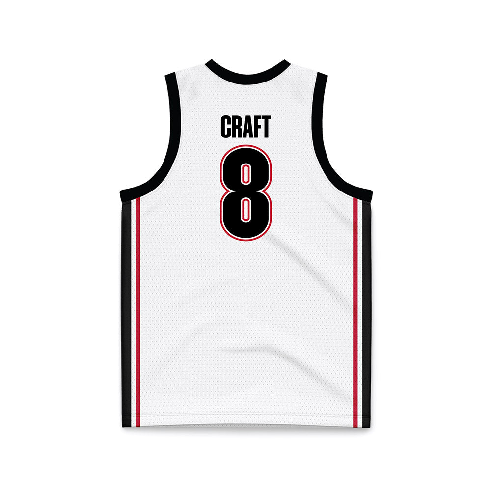 Georgia - NCAA Women's Basketball : Zhen Craft - White Basketball Jersey-1