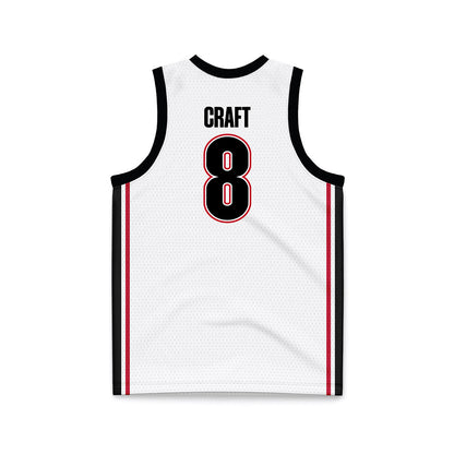 Georgia - NCAA Women's Basketball : Zhen Craft - White Basketball Jersey-1