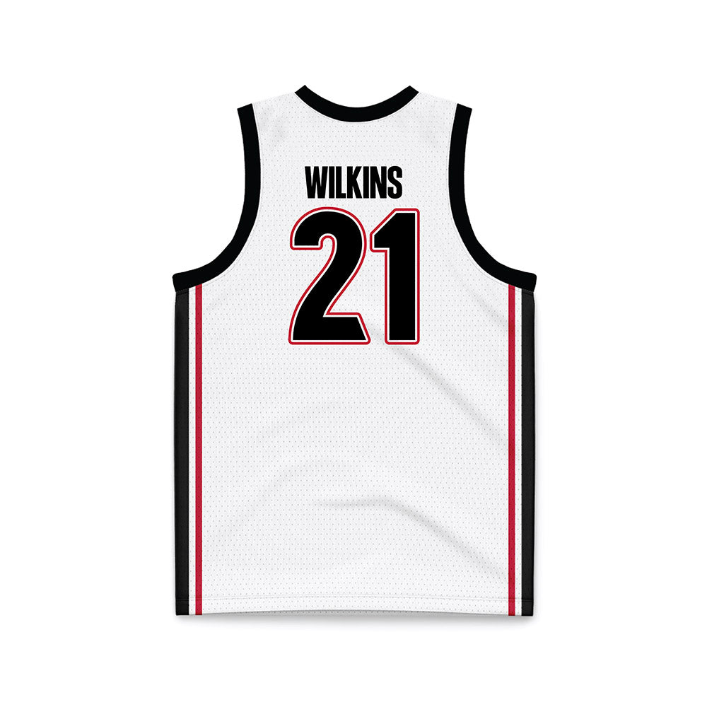 Georgia - NCAA Men's Basketball : Jake Wilkins - White Basketball Jersey-1