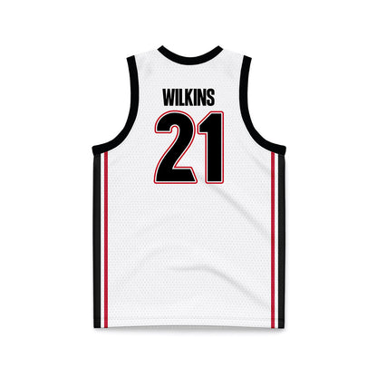 Georgia - NCAA Men's Basketball : Jake Wilkins - White Basketball Jersey-1