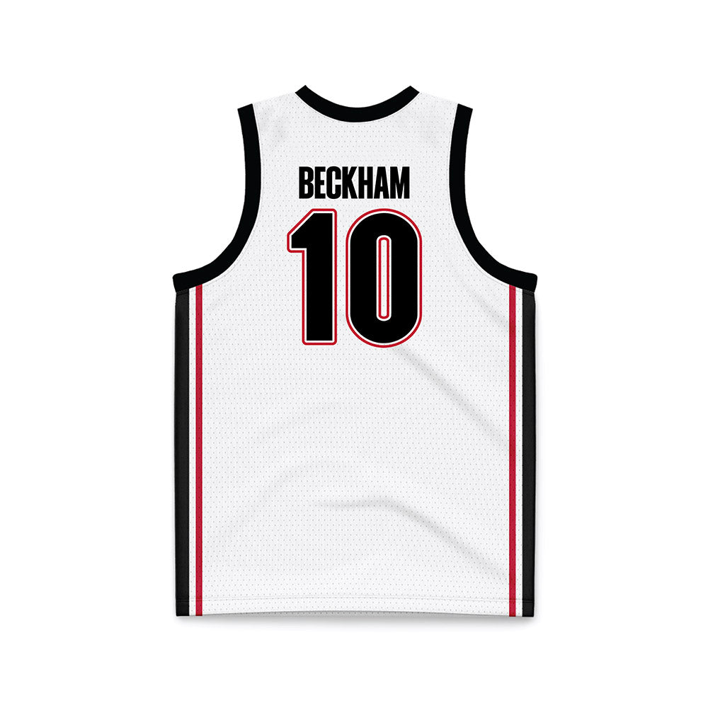 Georgia - NCAA Women's Basketball : Aubrey Beckham - White Basketball Jersey-1