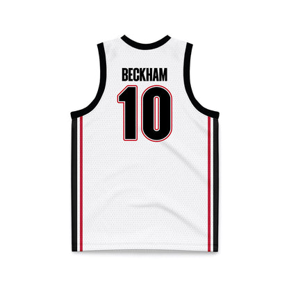 Georgia - NCAA Women's Basketball : Aubrey Beckham - White Basketball Jersey-1