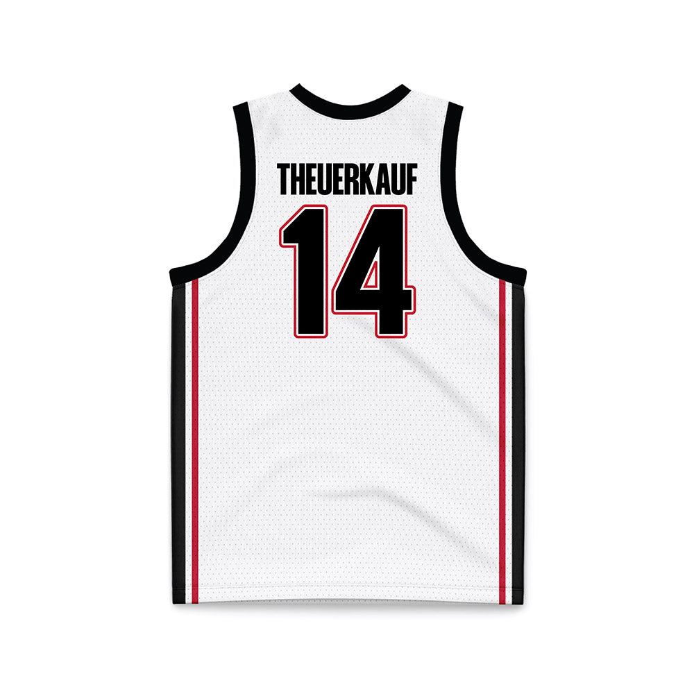 Georgia - NCAA Women's Basketball : Rylie Theuerkauf - White Basketball Jersey-1