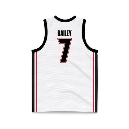 Georgia - NCAA Men's Basketball : Justin Bailey - White Basketball Jersey-1