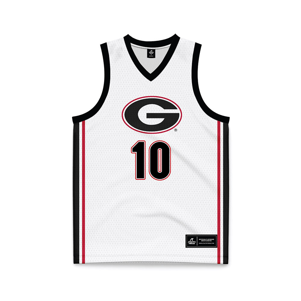 Georgia - NCAA Women's Basketball : Aubrey Beckham - White Basketball Jersey-0