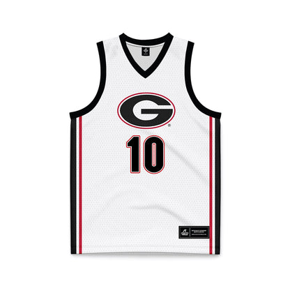 Georgia - NCAA Women's Basketball : Aubrey Beckham - White Basketball Jersey-0