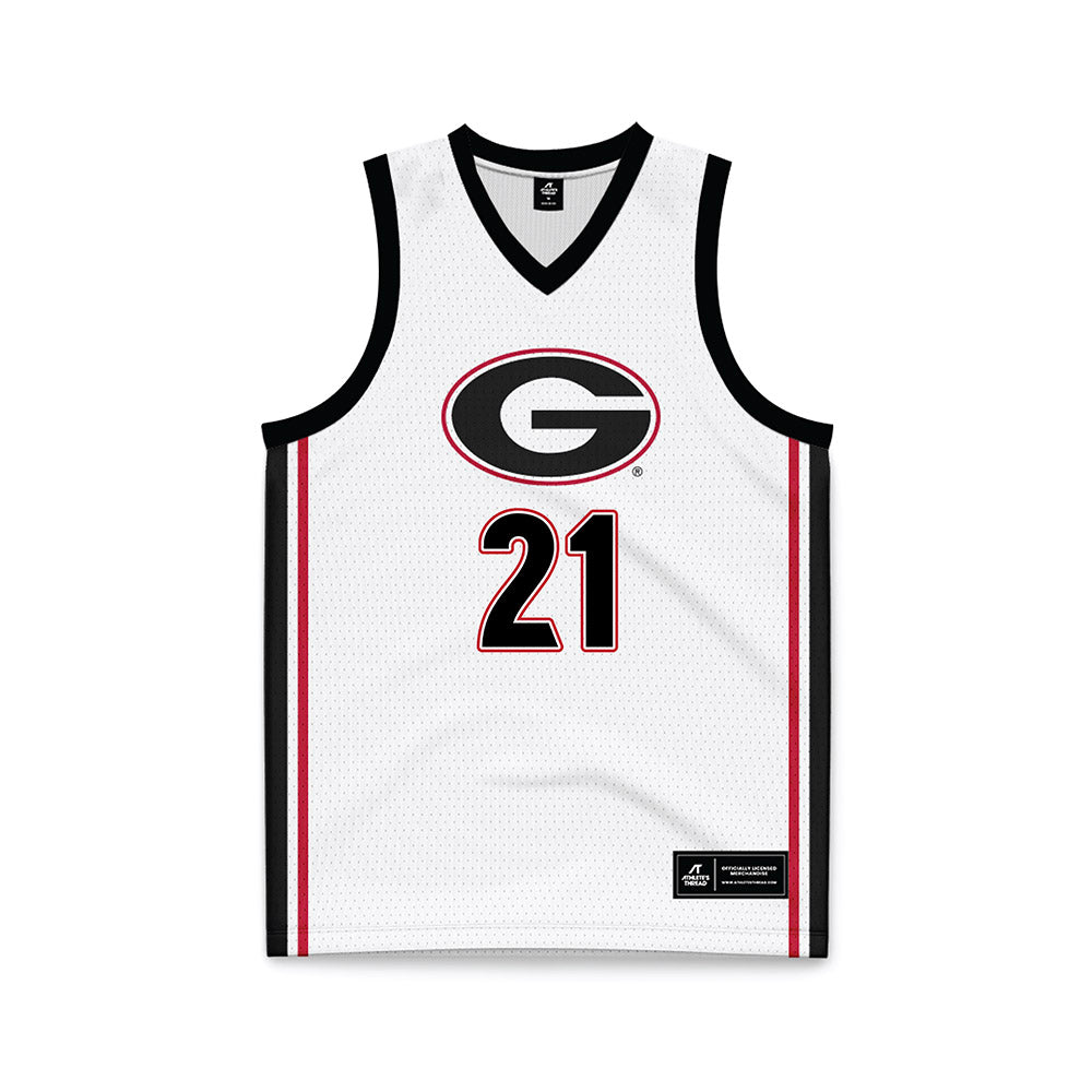 Georgia - NCAA Men's Basketball : Jake Wilkins - White Basketball Jersey-0
