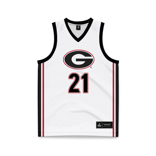 Georgia - NCAA Men's Basketball : Jake Wilkins - White Basketball Jersey-0