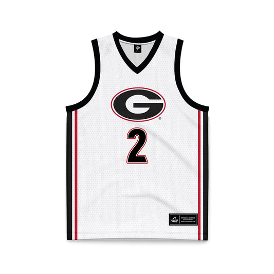 Georgia - NCAA Men's Basketball : Somtochukwu Cyril - White Basketball Jersey-0