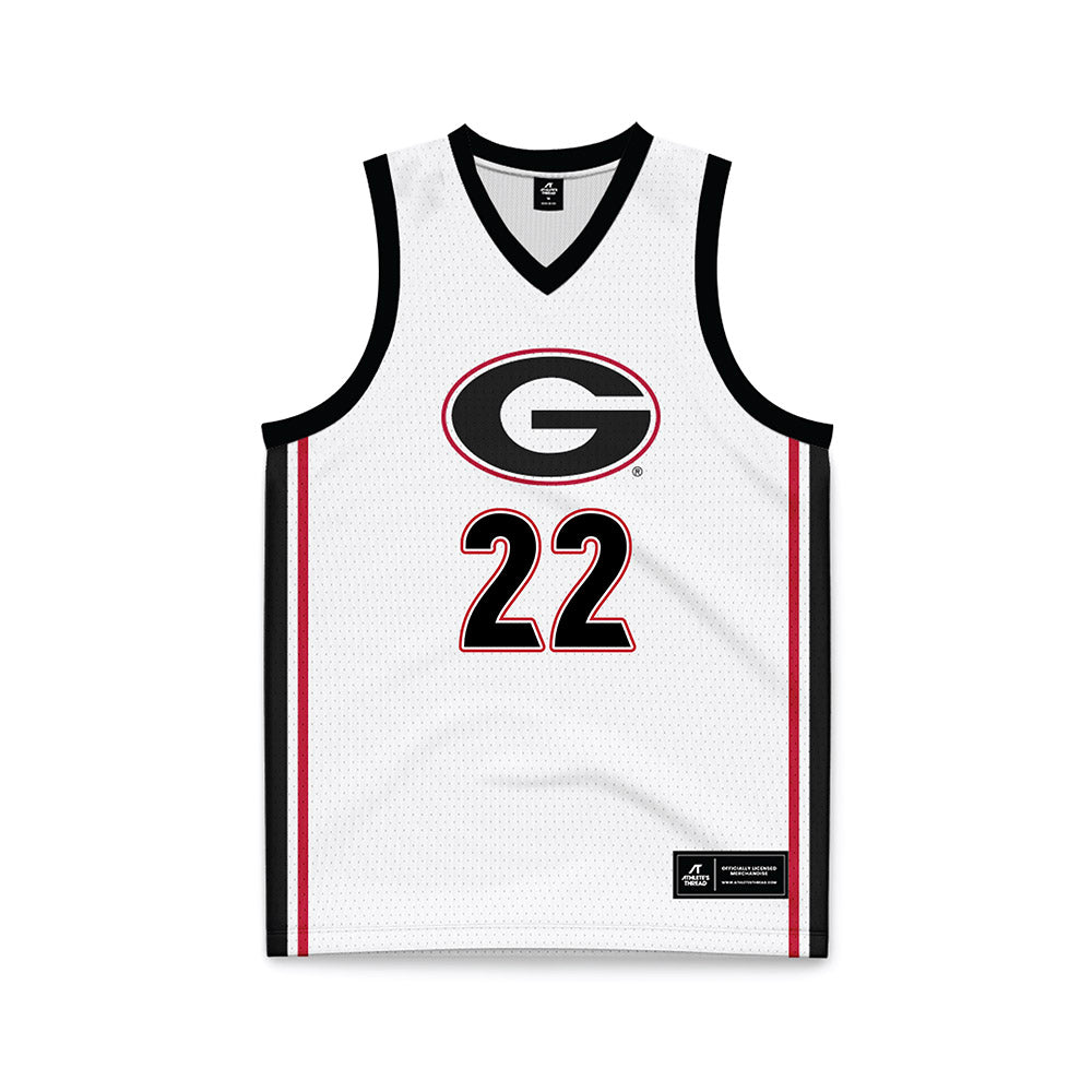 Georgia - NCAA Women's Basketball : Vera Ojenuwa - White Basketball Jersey-0