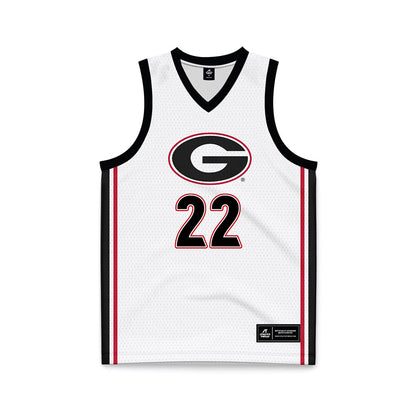Georgia - NCAA Women's Basketball : Vera Ojenuwa - White Basketball Jersey-0