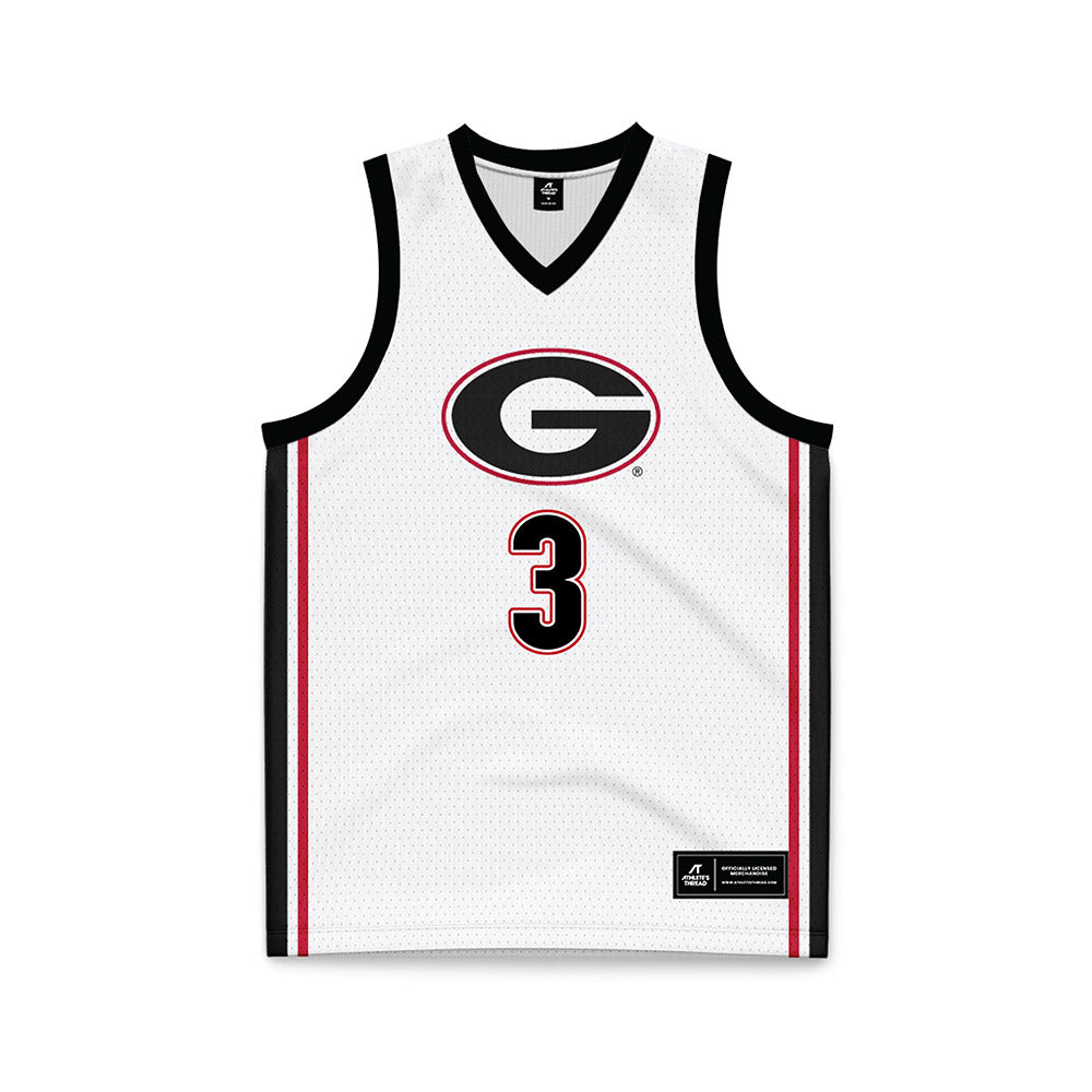 Georgia - NCAA Men's Basketball : Jordan Ross - White Basketball Jersey-0