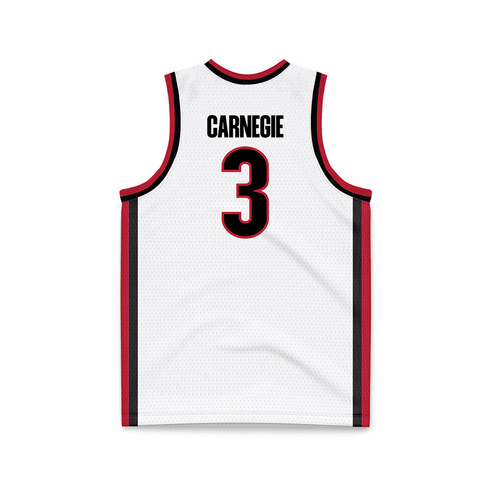 Georgia - NCAA Women's Basketball : Danielle Carnegie - White Basketball Jersey-1