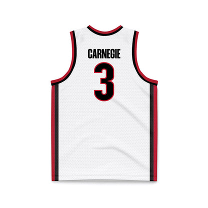 Georgia - NCAA Women's Basketball : Danielle Carnegie - White Basketball Jersey-1