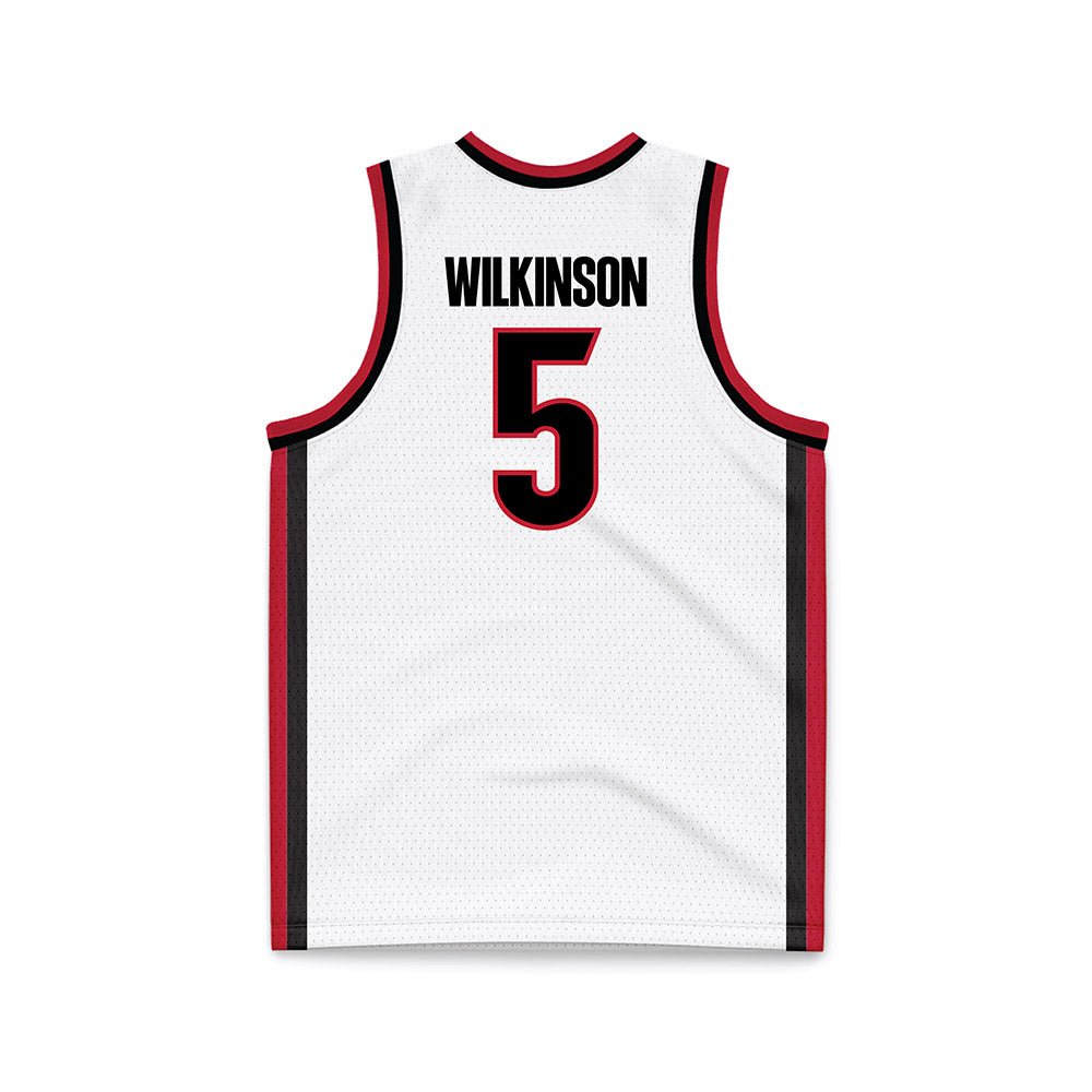 Georgia - NCAA Men's Basketball : Jeremiah Wilkinson - White Basketball Jersey-1