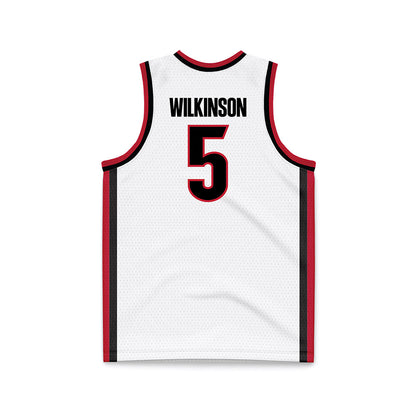 Georgia - NCAA Men's Basketball : Jeremiah Wilkinson - White Basketball Jersey-1