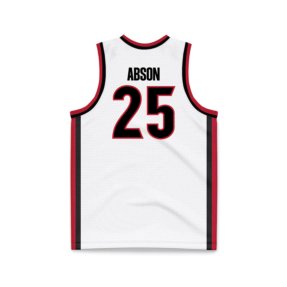 Georgia - NCAA Men's Basketball : Justin Abson - White Basketball Jersey-1