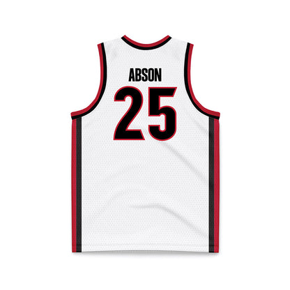 Georgia - NCAA Men's Basketball : Justin Abson - White Basketball Jersey-1