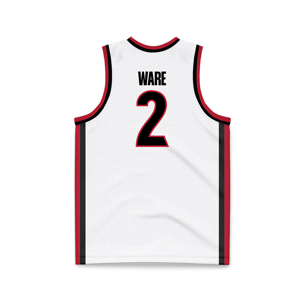 Georgia - NCAA Women's Basketball : Harmonie Ware - White Basketball Jersey-1