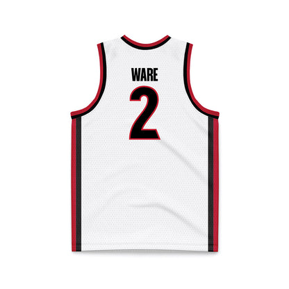 Georgia - NCAA Women's Basketball : Harmonie Ware - White Basketball Jersey-1