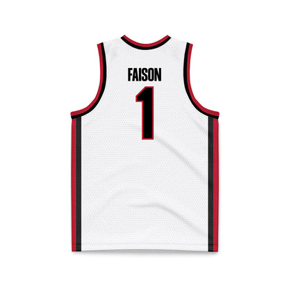 Georgia - NCAA Women's Basketball : Jocelyn Faison - White Basketball Jersey-1