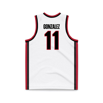 Georgia - NCAA Women's Basketball : Enjulina Gonzalez - White Basketball Jersey-1