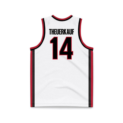 Georgia - NCAA Women's Basketball : Rylie Theuerkauf - White Basketball Jersey-1