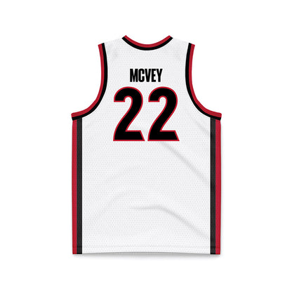 Georgia - NCAA Men's Basketball : Jackson McVey - White Basketball Jersey-1