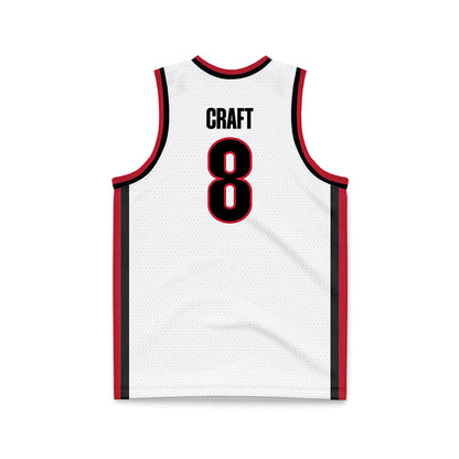 Georgia - NCAA Women's Basketball : Zhen Craft - White Basketball Jersey-1