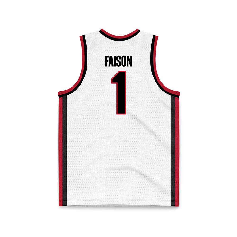 Georgia - NCAA Women's Basketball : Jocelyn Faison - White Basketball Jersey-1