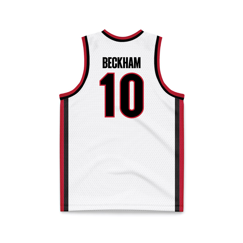 Georgia - NCAA Women's Basketball : Aubrey Beckham - White Basketball Jersey-1