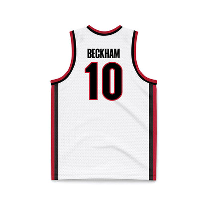 Georgia - NCAA Women's Basketball : Aubrey Beckham - White Basketball Jersey-1