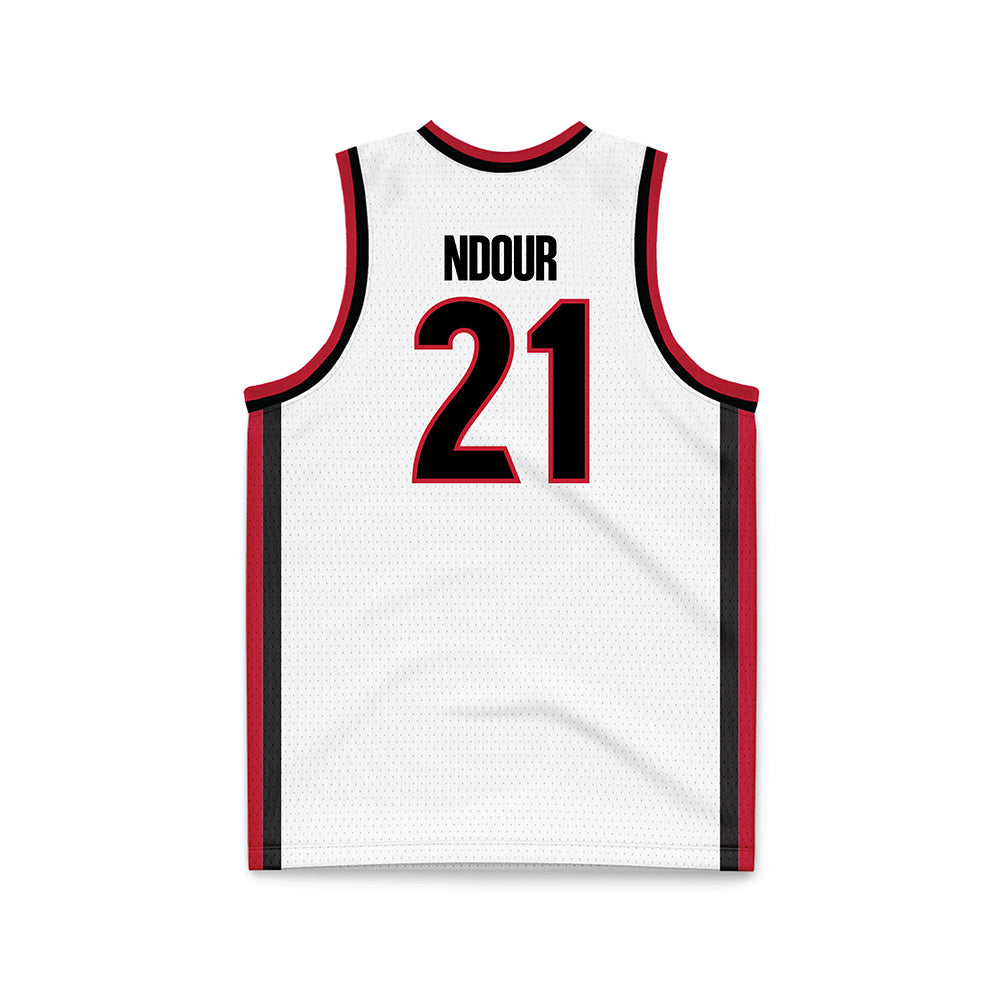 Georgia - NCAA Women's Basketball : Aicha Ndour - White Basketball Jersey-1