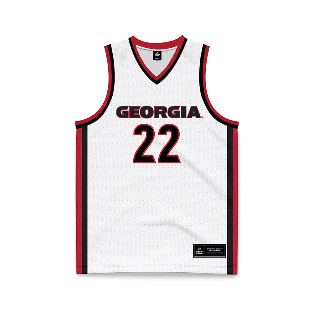 Georgia - NCAA Women's Basketball : Vera Ojenuwa - White Basketball Jersey-0