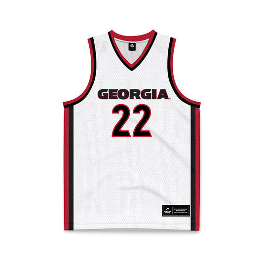 Georgia - NCAA Women's Basketball : Vera Ojenuwa - White Basketball Jersey-0