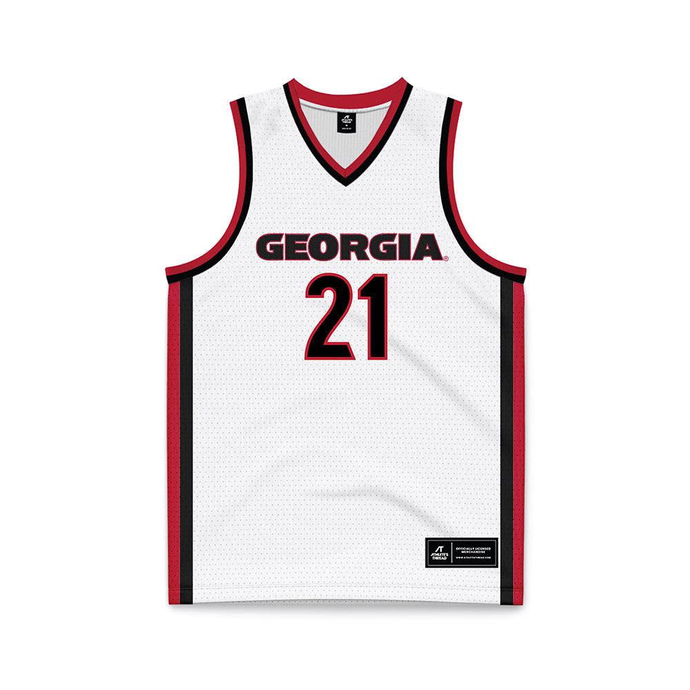 Georgia - NCAA Women's Basketball : Aicha Ndour - White Basketball Jersey-0