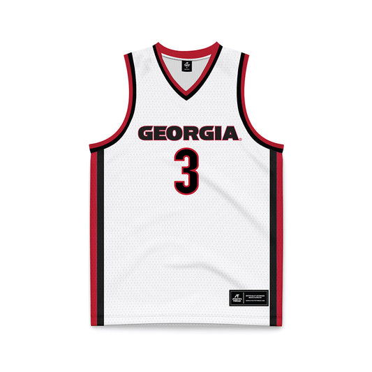 Georgia - NCAA Women's Basketball : Nya Smith - White Basketball Jersey-0