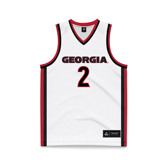 Georgia - NCAA Men's Basketball : Somtochukwu Cyril - White Basketball Jersey-0