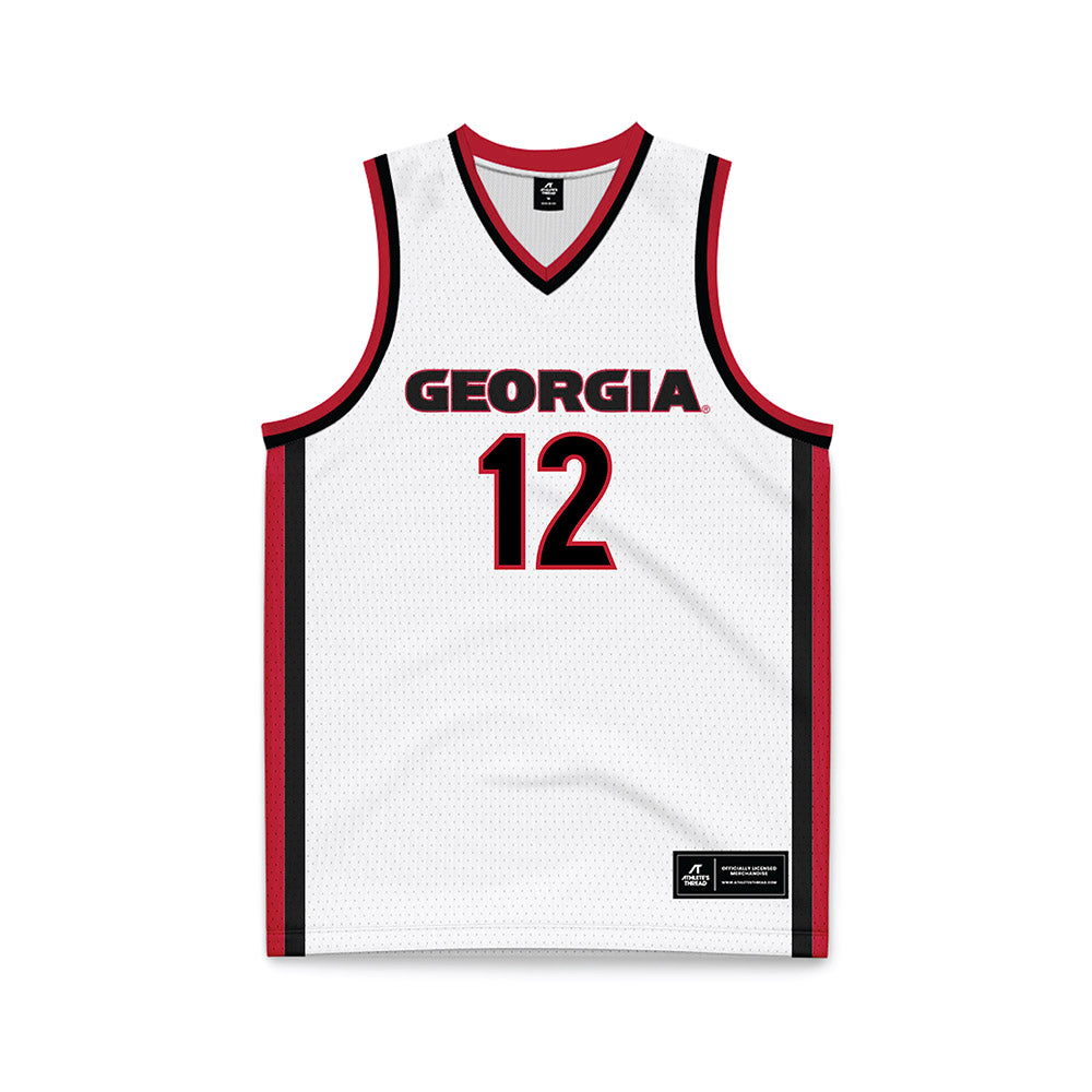 Georgia - NCAA Men's Basketball : Markel Jennings - White Basketball Jersey-0
