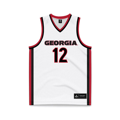 Georgia - NCAA Men's Basketball : Markel Jennings - White Basketball Jersey-0