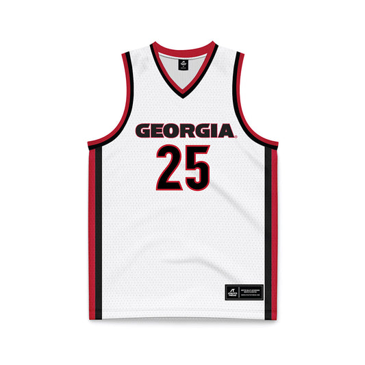 Georgia - NCAA Men's Basketball : Justin Abson - White Basketball Jersey-0
