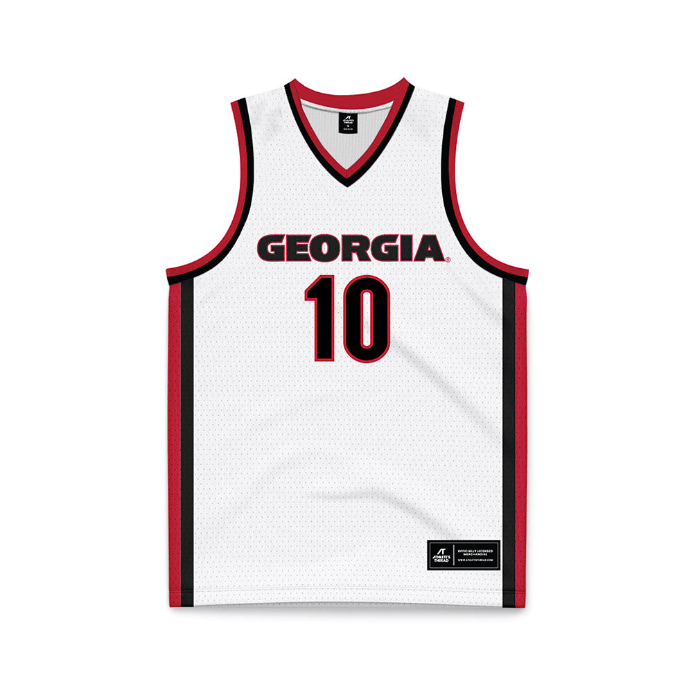 Georgia - NCAA Women's Basketball : Aubrey Beckham - White Basketball Jersey-0