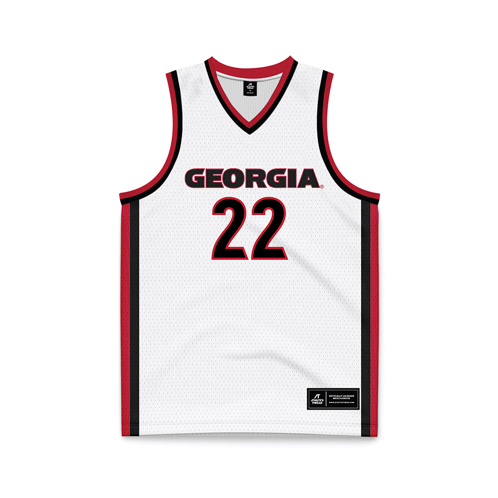 Georgia - NCAA Men's Basketball : Jackson McVey - White Basketball Jersey-0