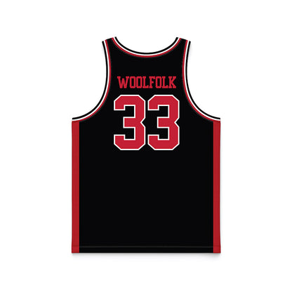 Georgia - NCAA Women's Basketball : Mia Woolfolk - Black Basketball Jersey-1