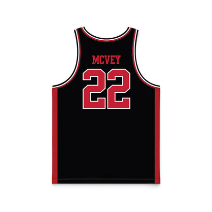 Georgia - NCAA Men's Basketball : Jackson McVey - Black Basketball Jersey-1