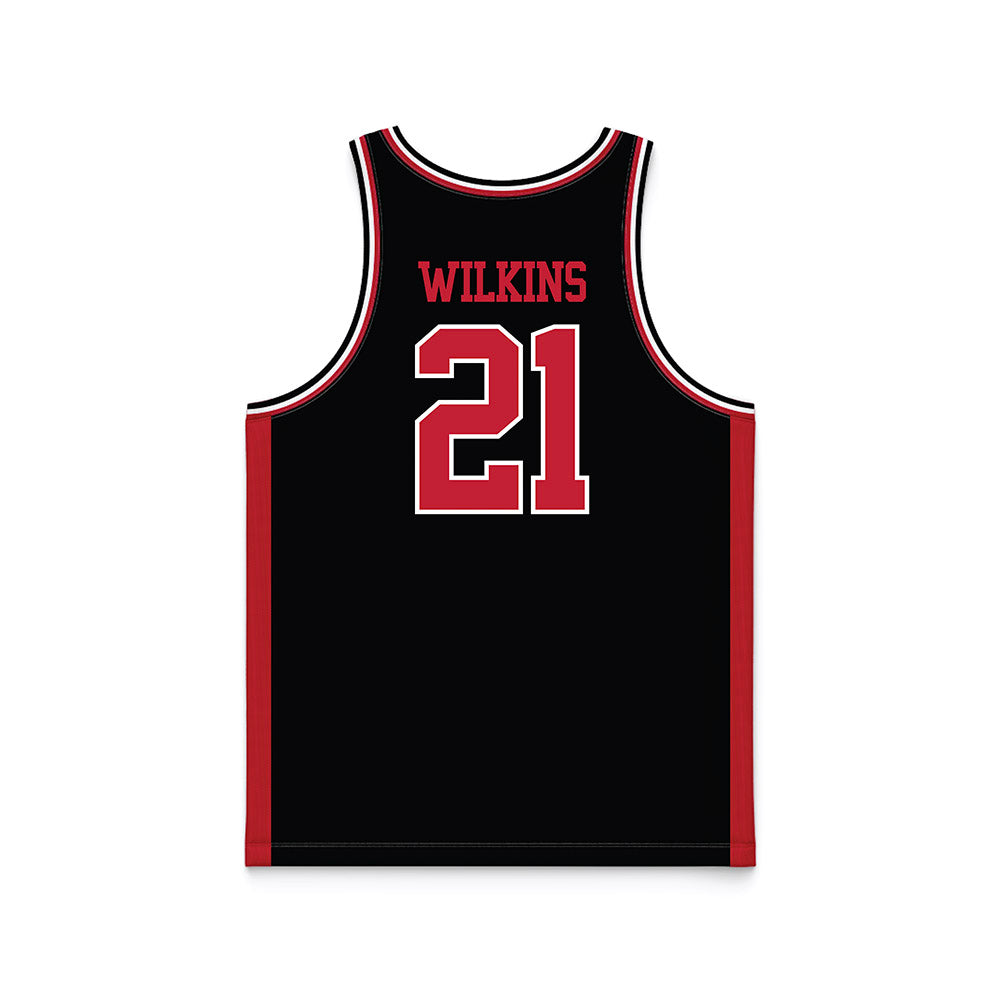 Georgia - NCAA Men's Basketball : Jake Wilkins - Black Basketball Jersey-1