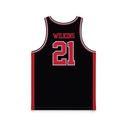 Georgia - NCAA Men's Basketball : Jake Wilkins - Black Basketball Jersey-1
