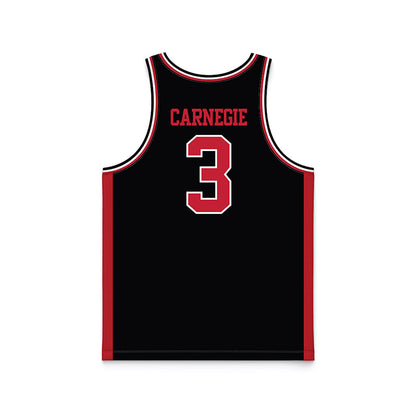 Georgia - NCAA Women's Basketball : Danielle Carnegie - Black Basketball Jersey-1